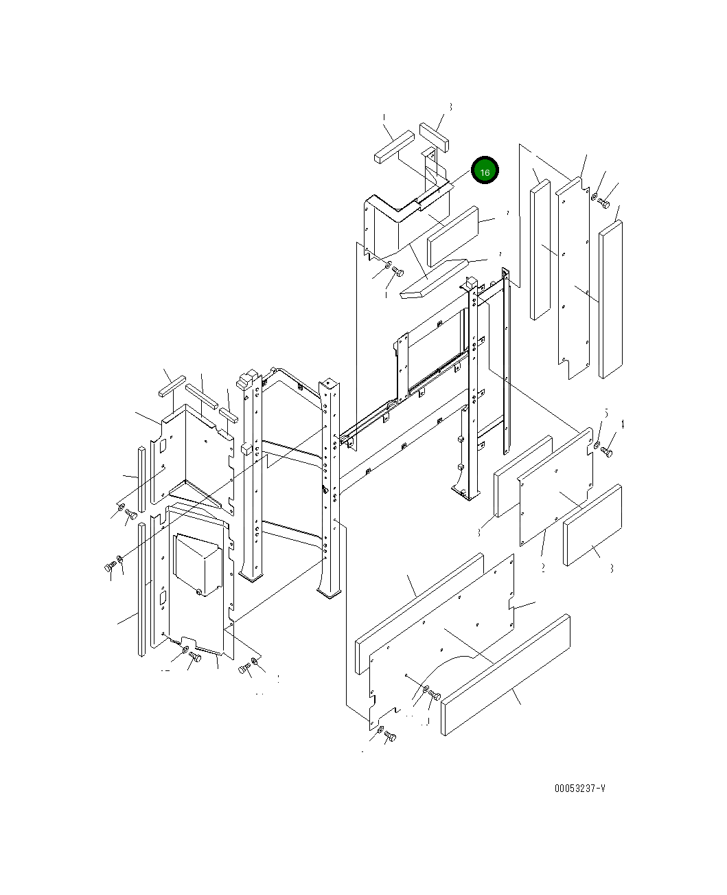 Крышка 21T-54-39531  Komatsu