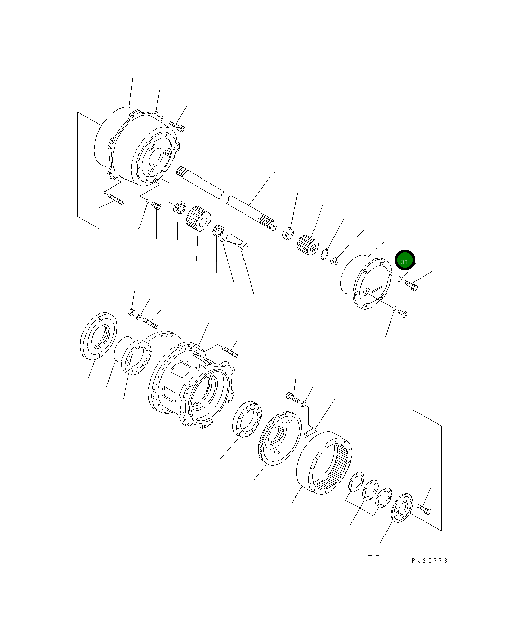 Крышка 567-22-72620  Komatsu