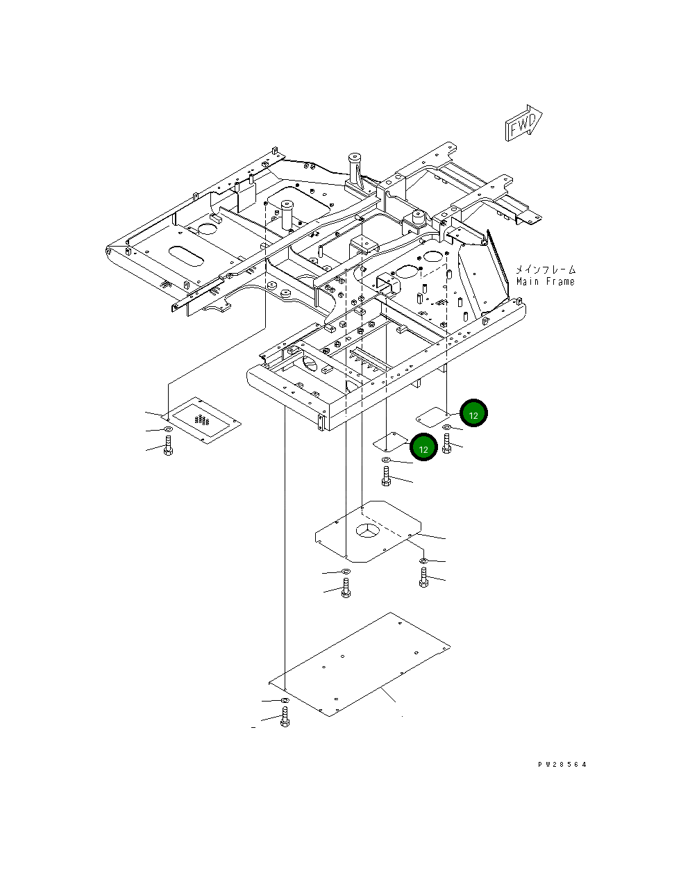 Крышка 201-54-71792  Komatsu