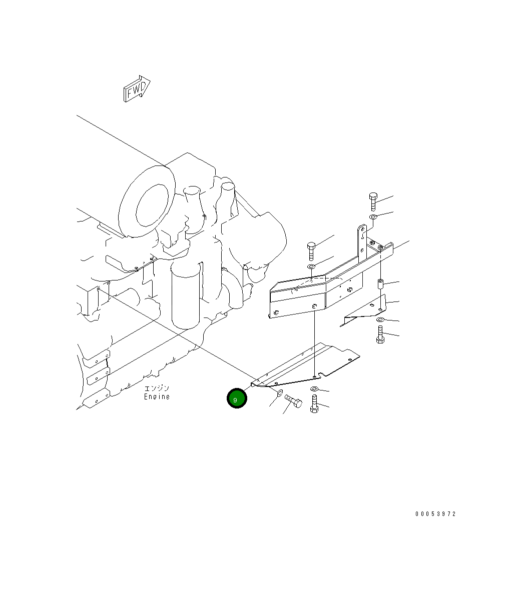 Крышка 23B-02-61331 Komatsu