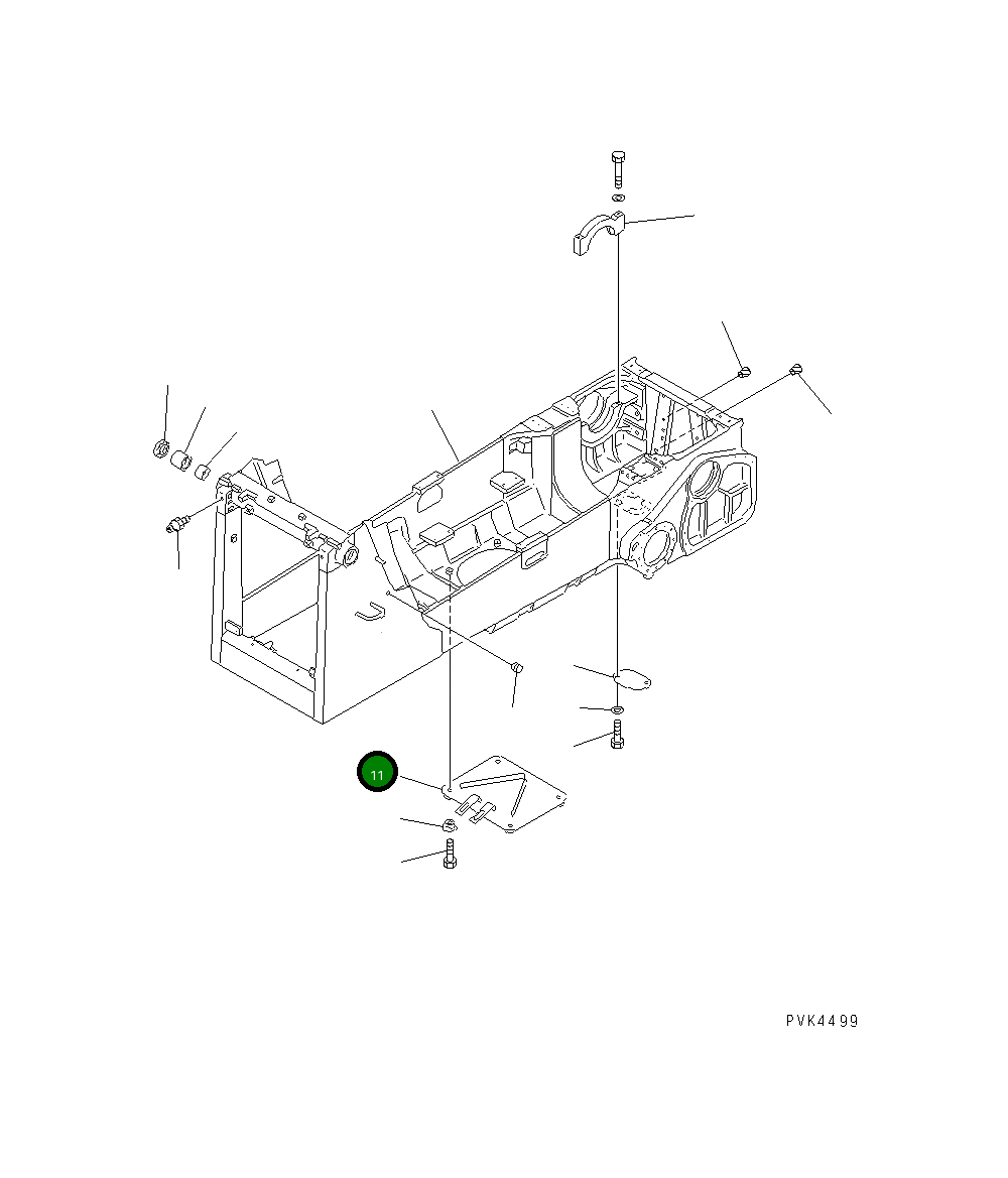 Крышка 14Y-21-14114  Komatsu