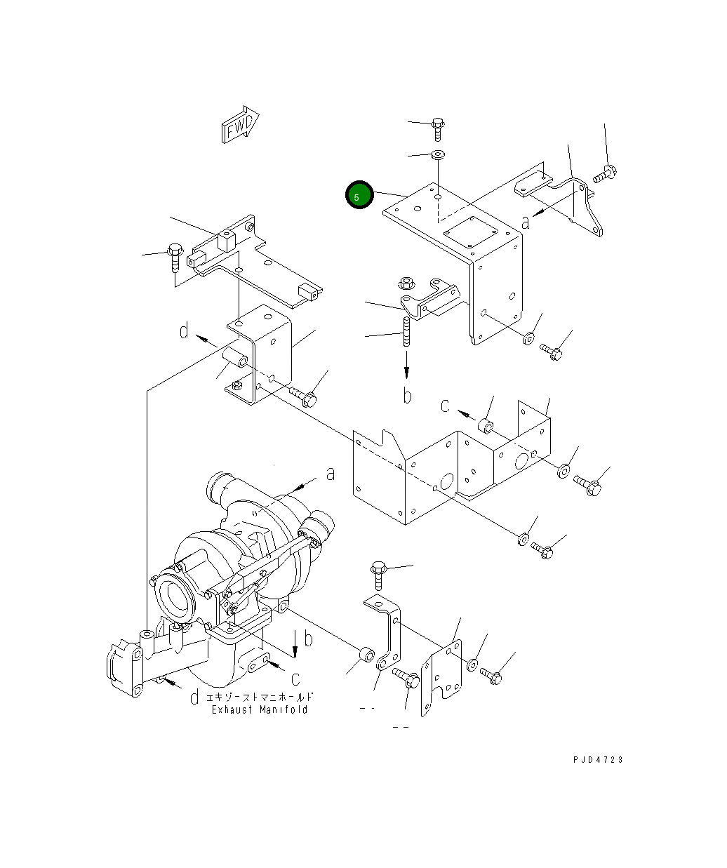 Крышка 21J-01-11770 Komatsu