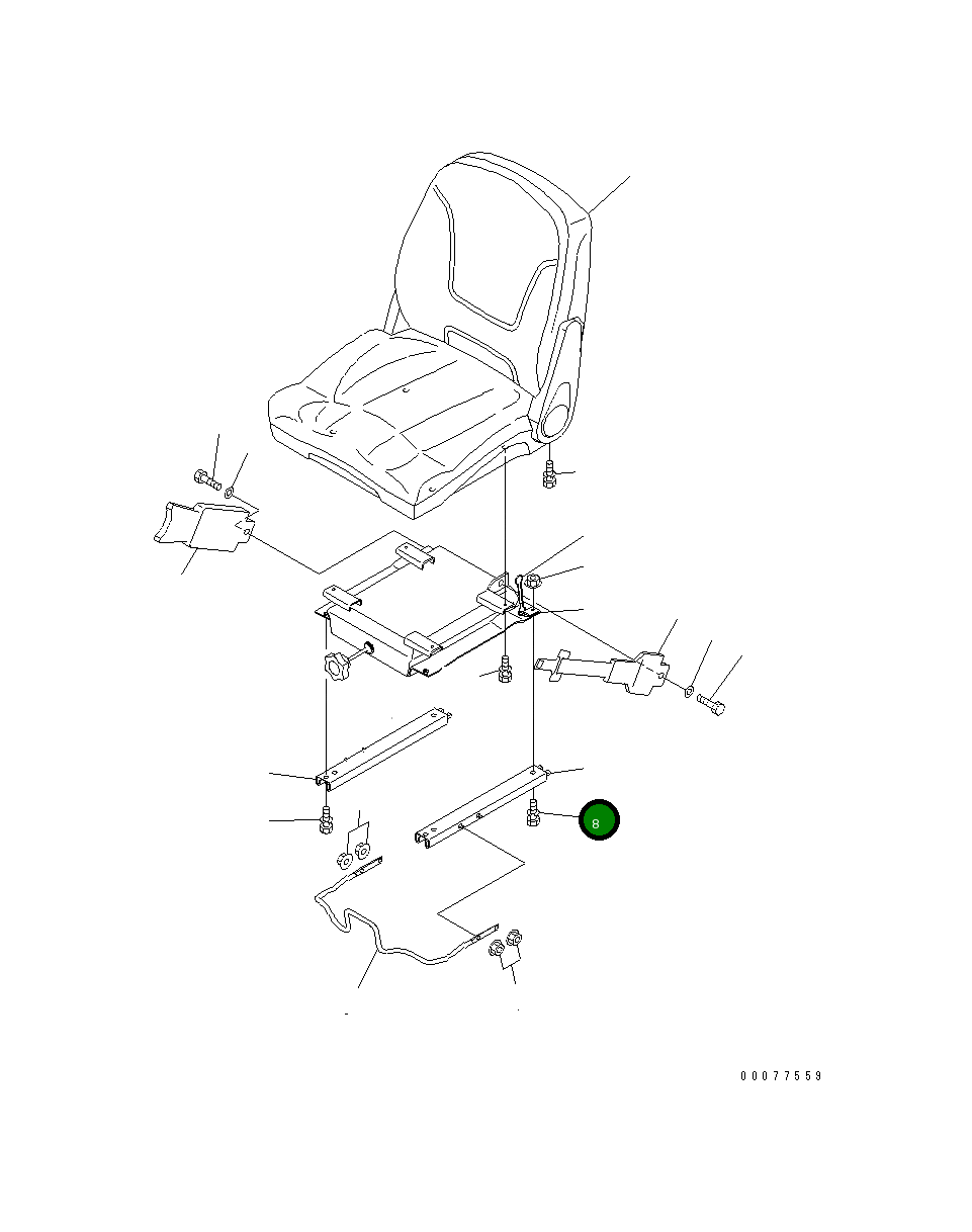 Болт 22M-57-21510 Komatsu