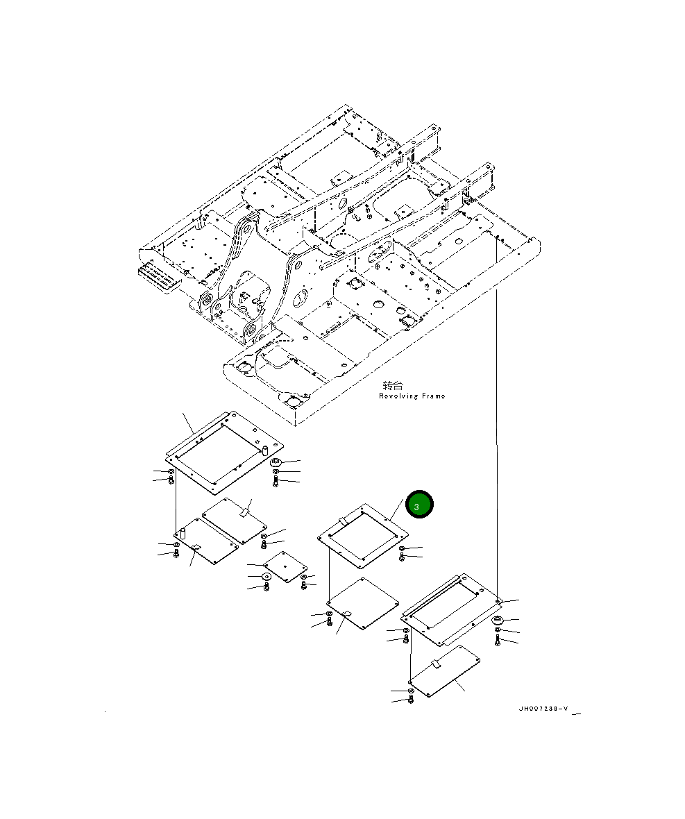 Крышка 20Y-54-73111 Komatsu
