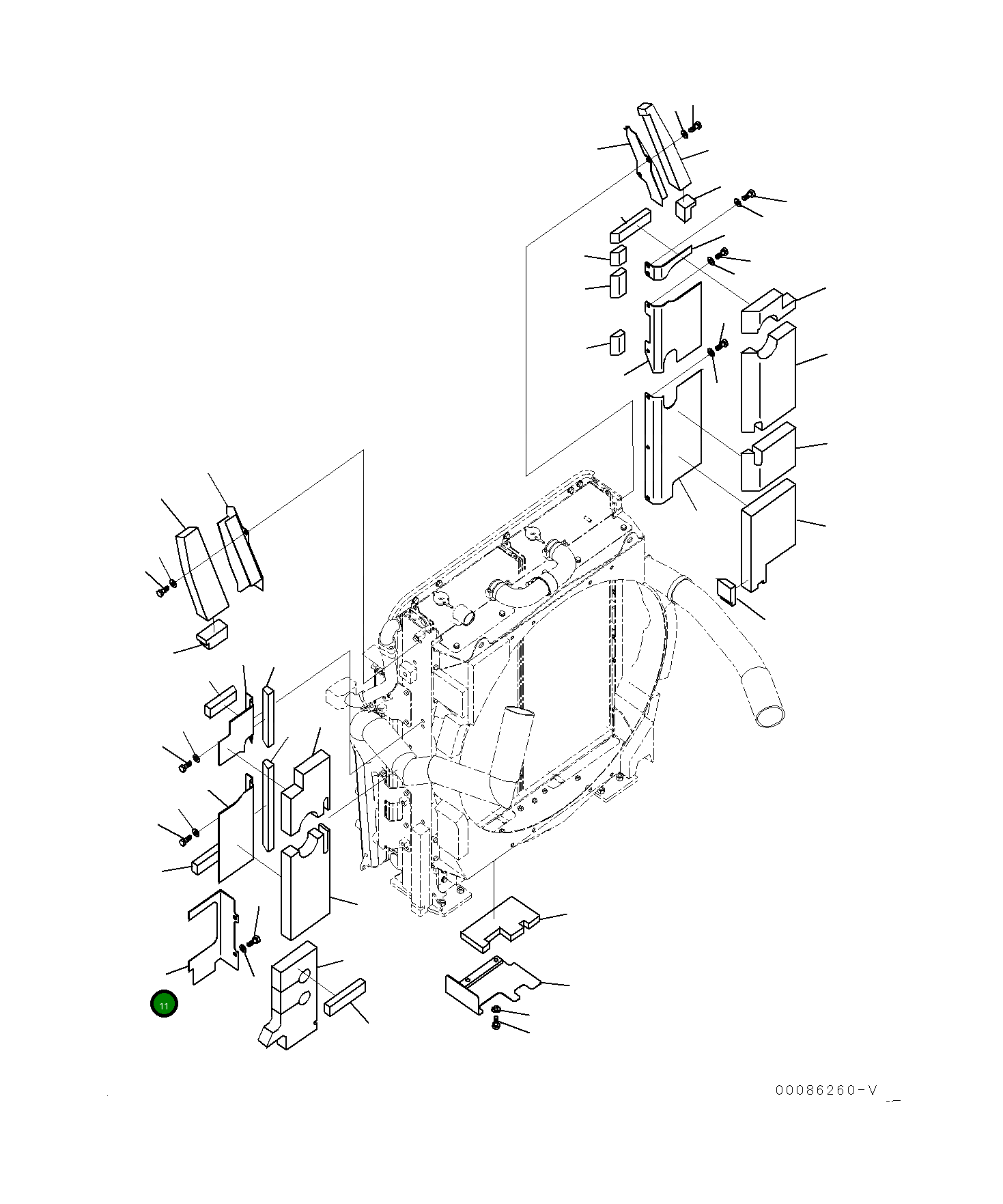Крышка 21M-03-22311 Komatsu
