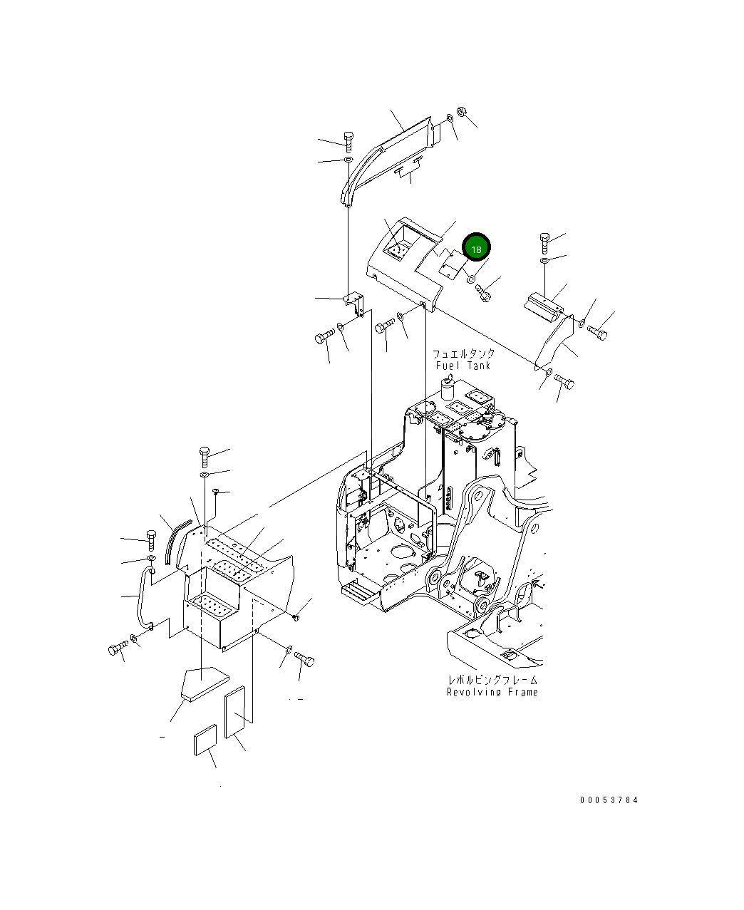 Крышка 22U-54-24380  Komatsu