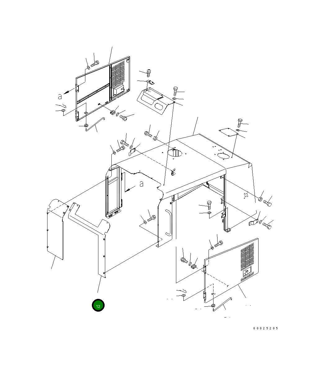 Крышка 23D-54-34191  Komatsu
