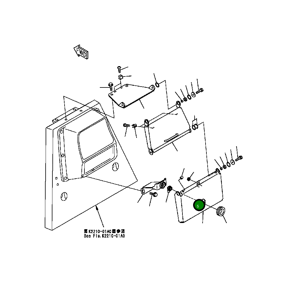 Крышка 134-54-69160 Komatsu