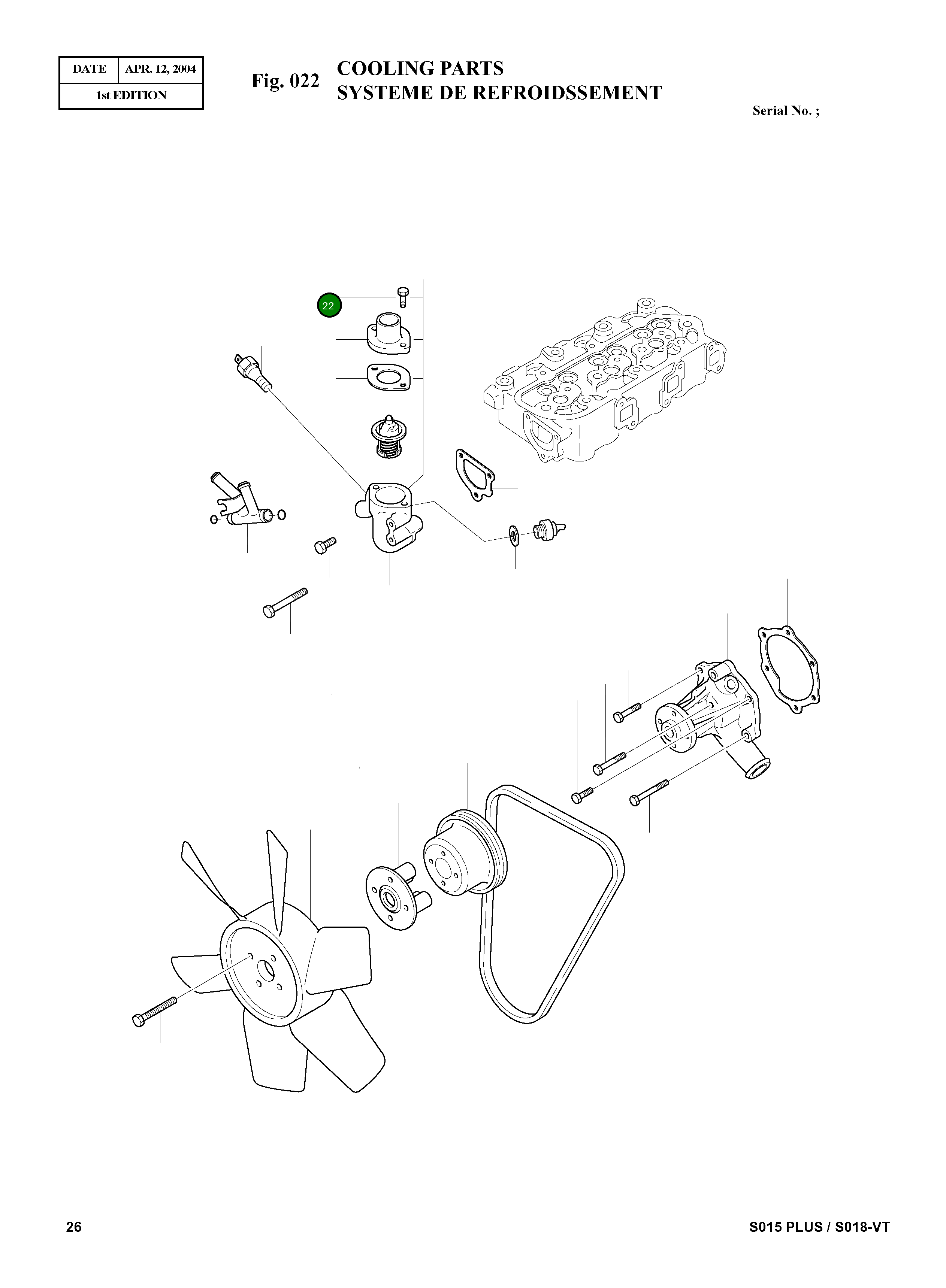 Болт 30L46-03501 Komatsu