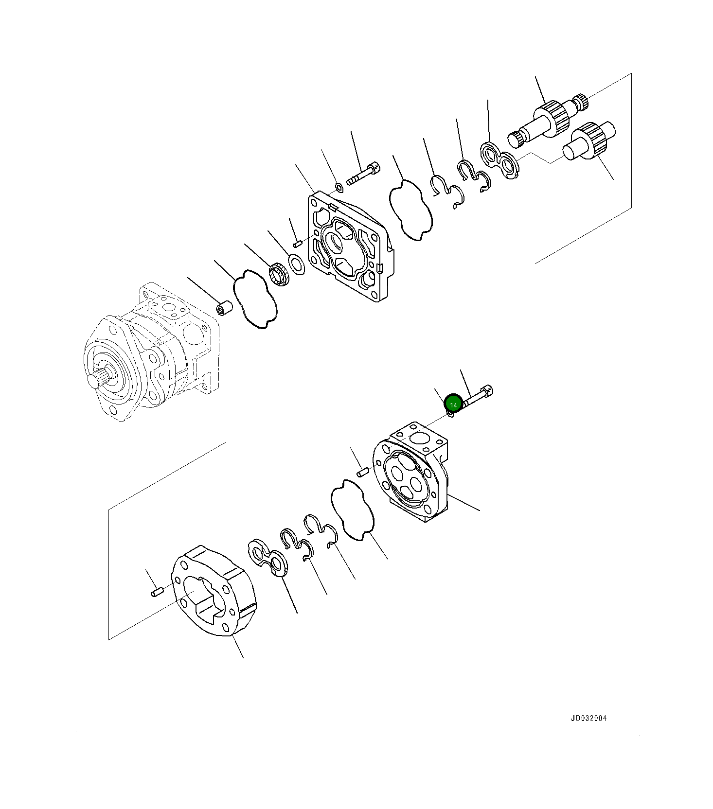 Болт 01252-61270 Komatsu