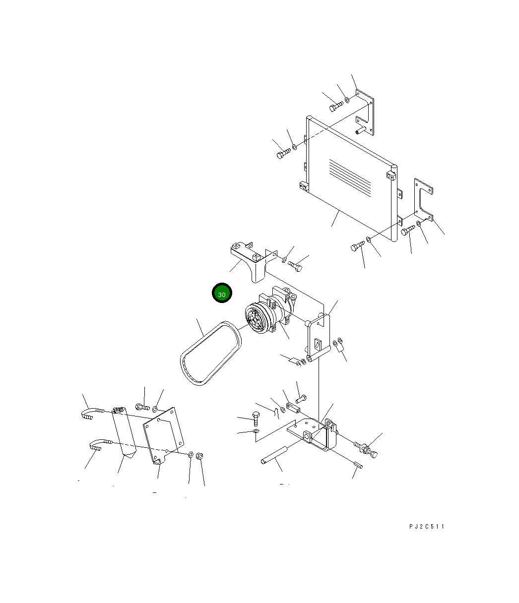 Крышка 23B-809-8951  Komatsu