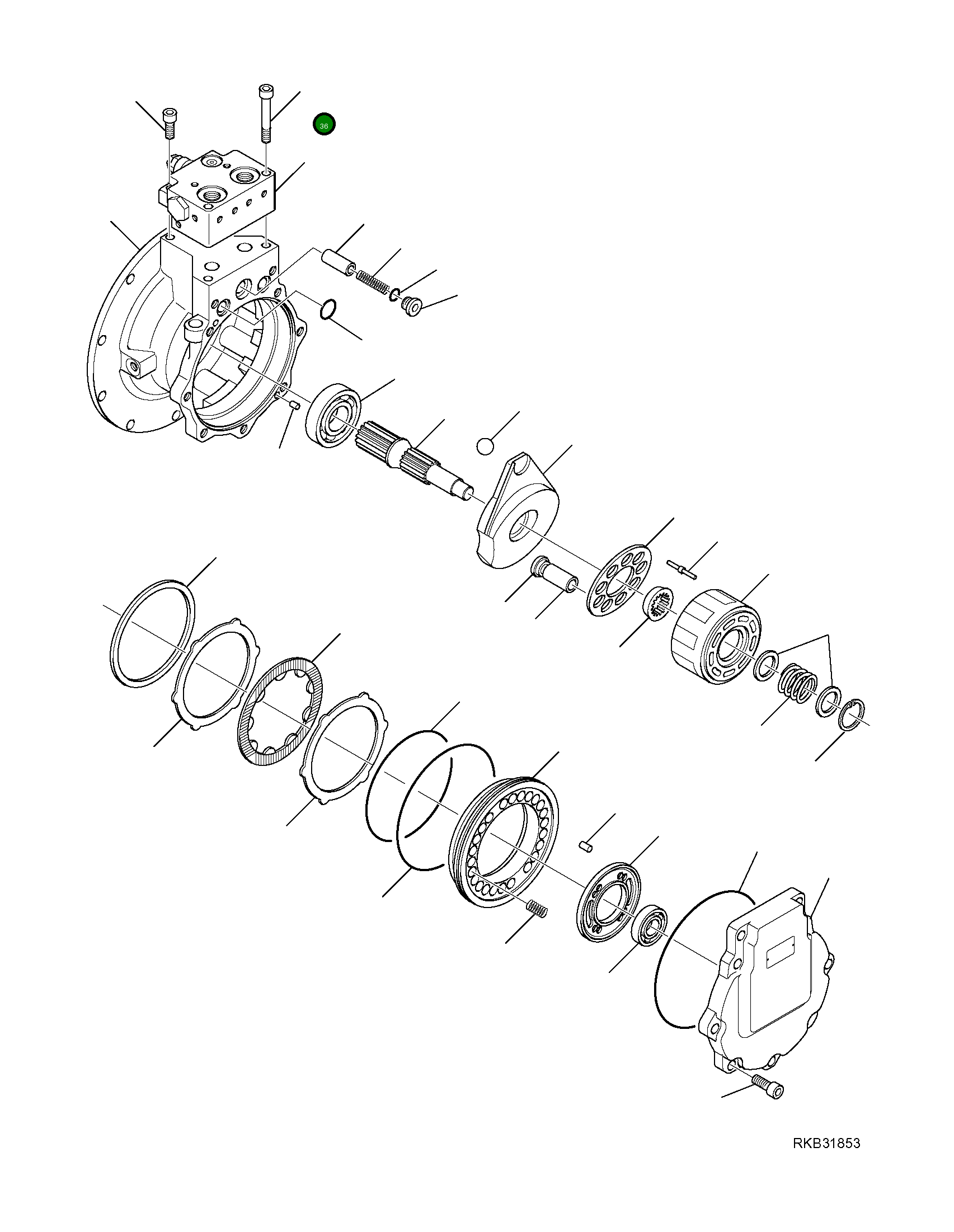 Болт FUTH-8X65  Komatsu
