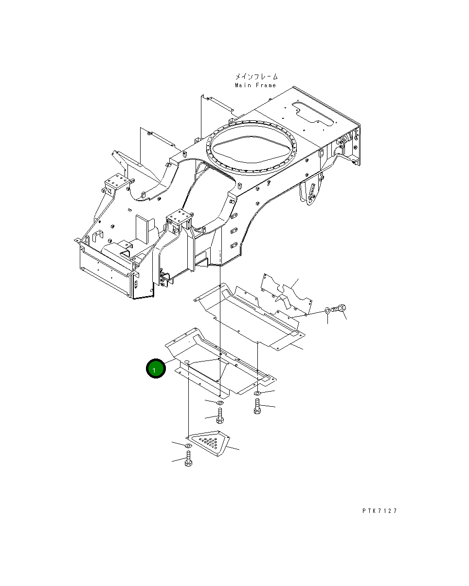 Крышка 21J-54-11835 Komatsu