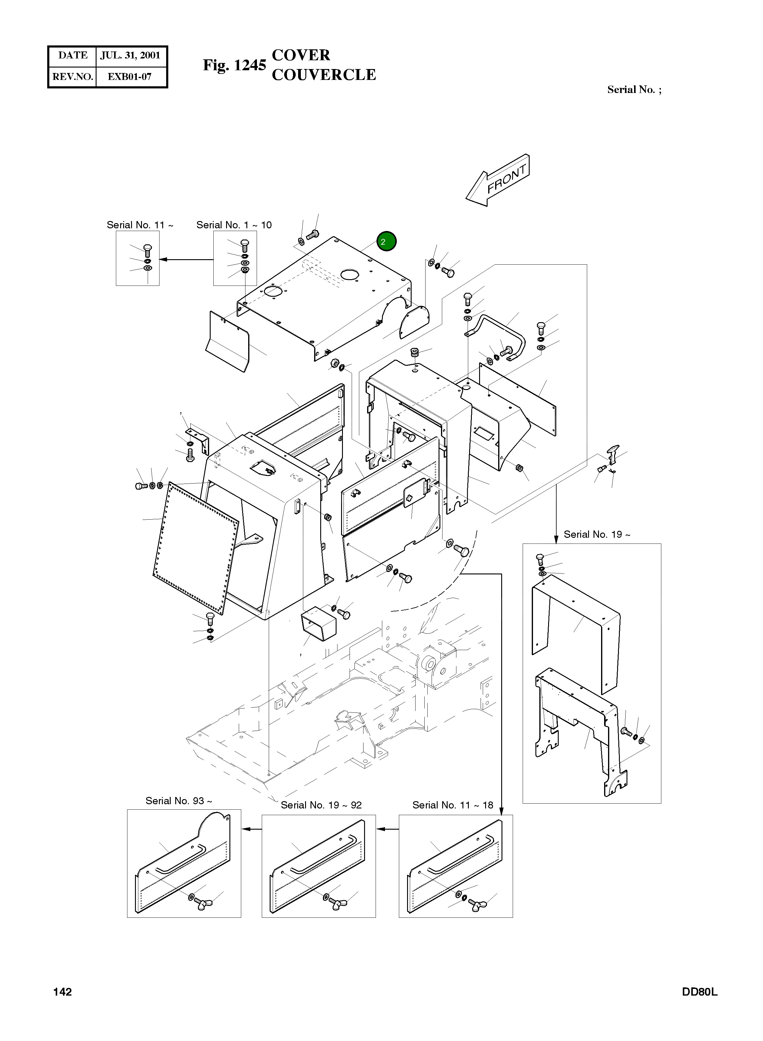 Крышка 5621-2705B Komatsu