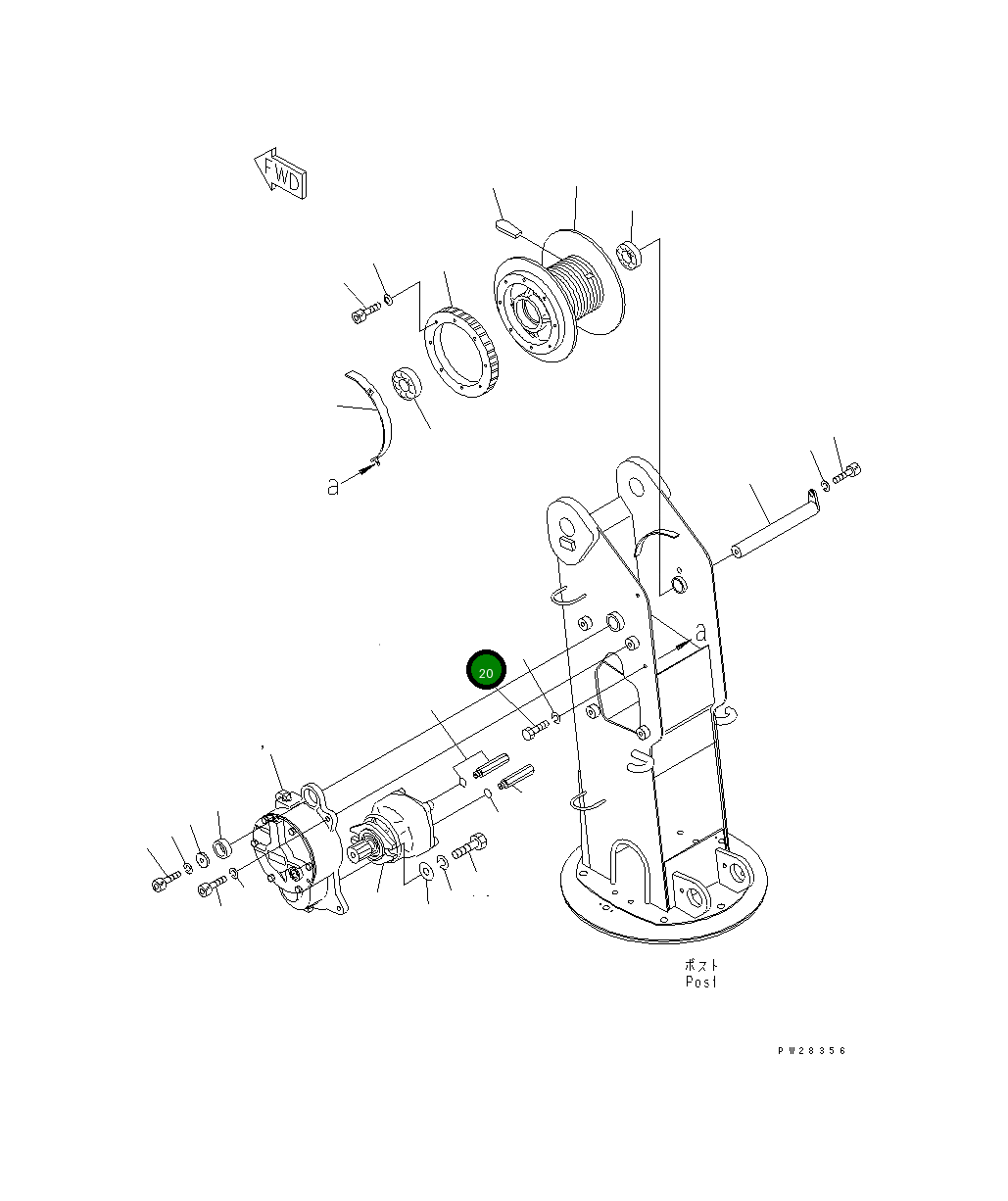 Болт MH21011-06010 Komatsu