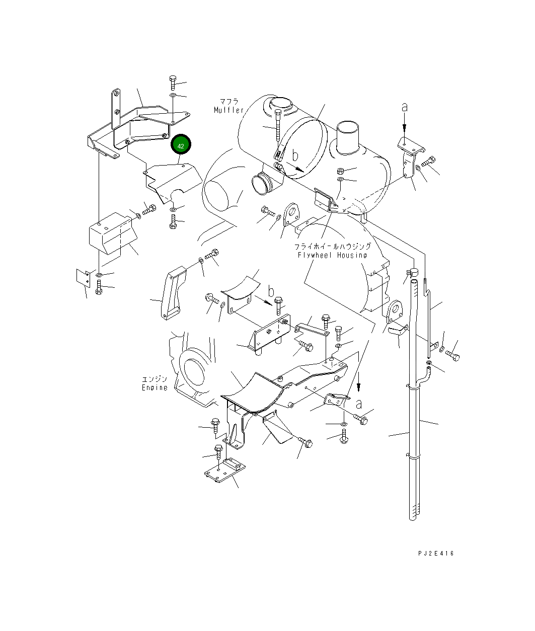 Крышка 23B-02-31422 Komatsu