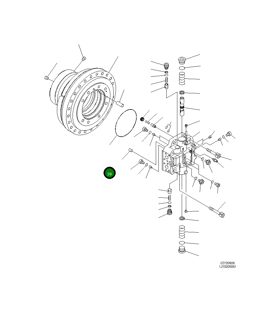 Кольцо уплотнительное (O-Ring) 708-8H-31210 Komatsu