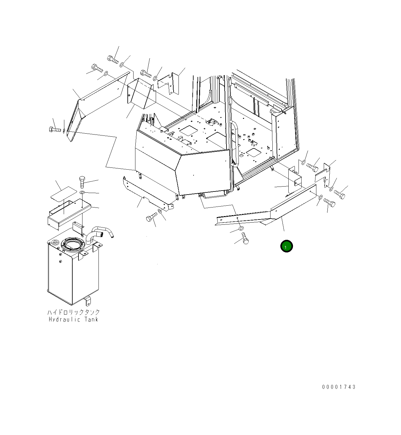Крышка 418-54-34324  Komatsu