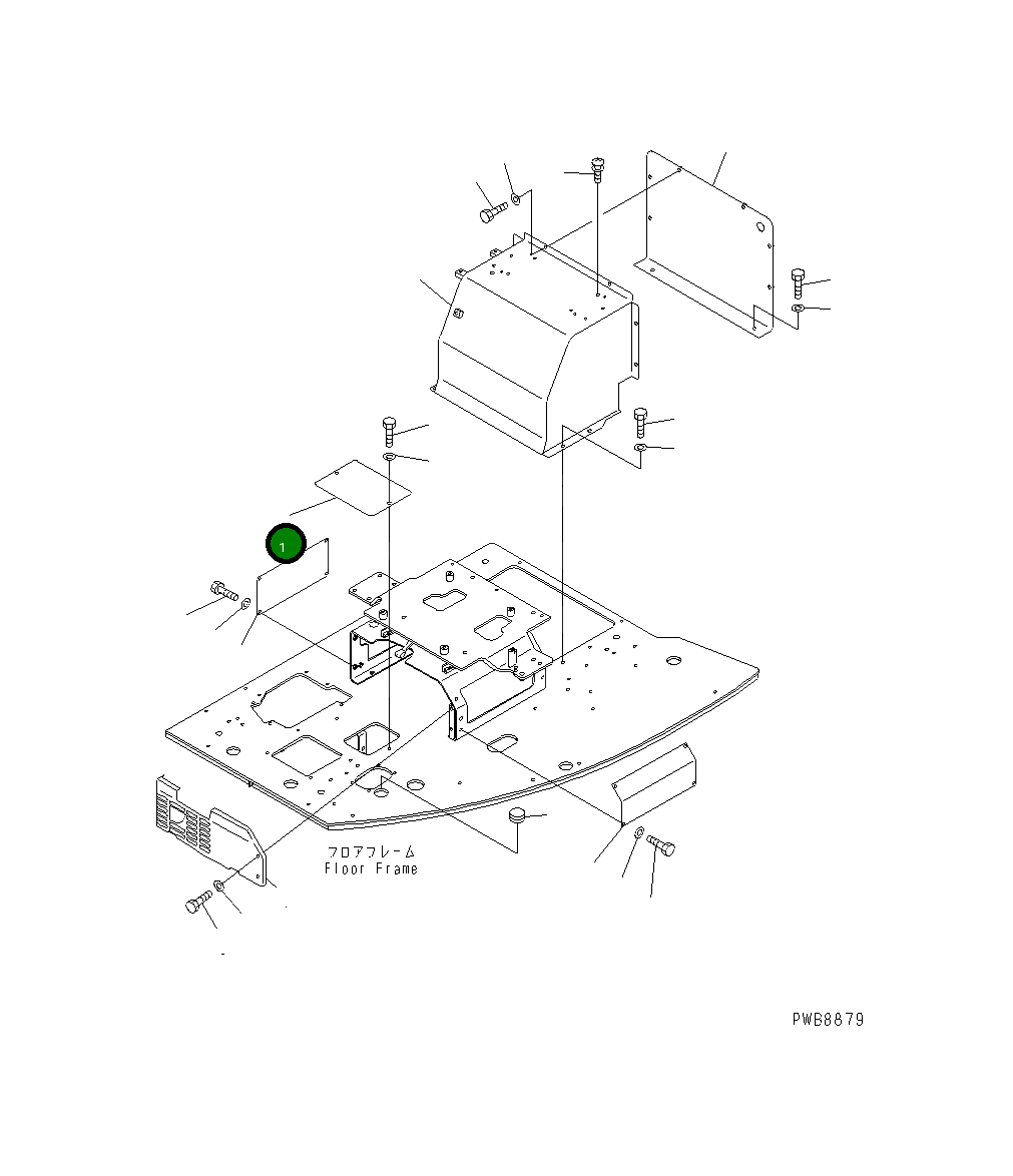 Крышка 22U-54-13871 Komatsu
