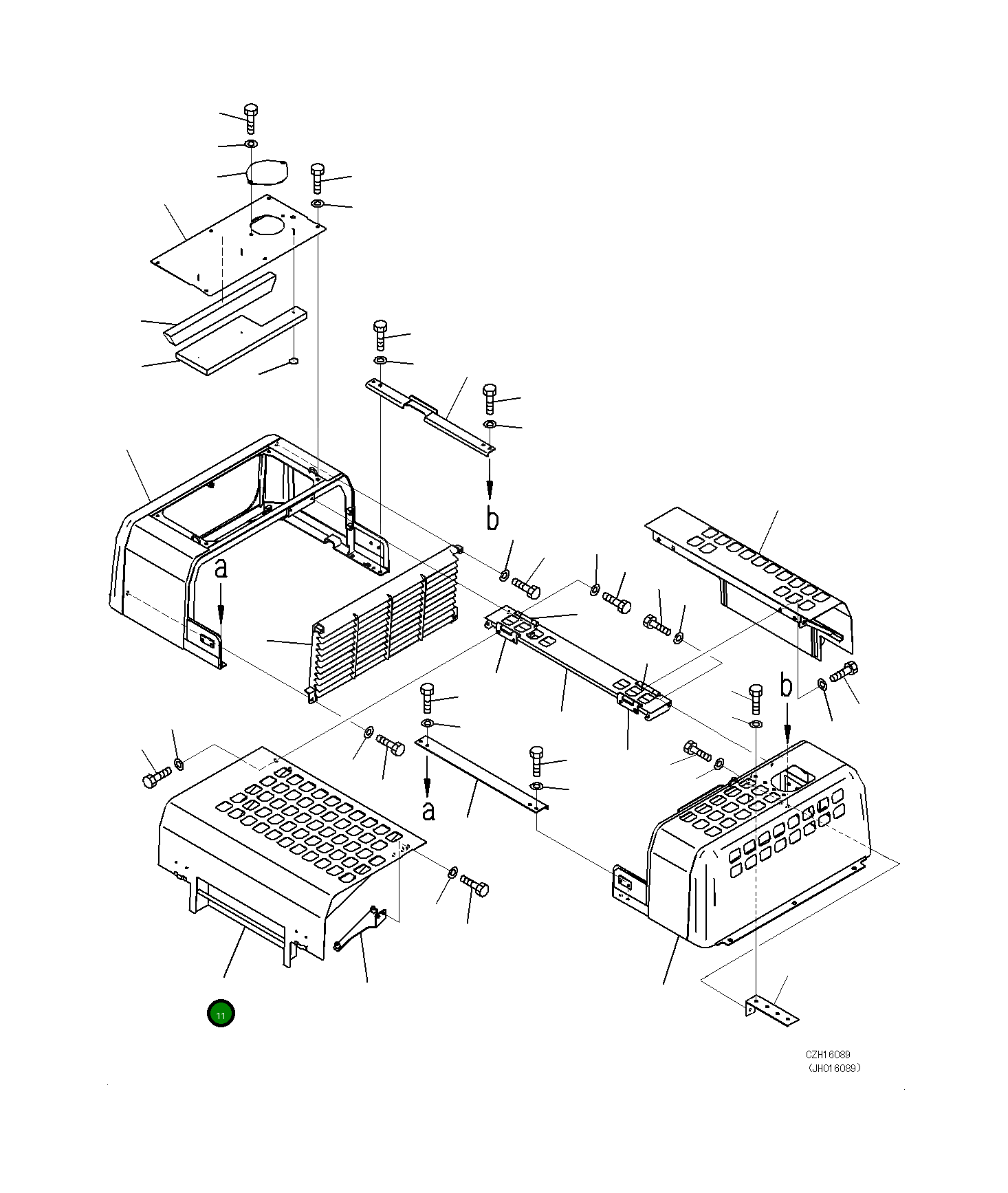 Крышка 208-54-75313 Komatsu