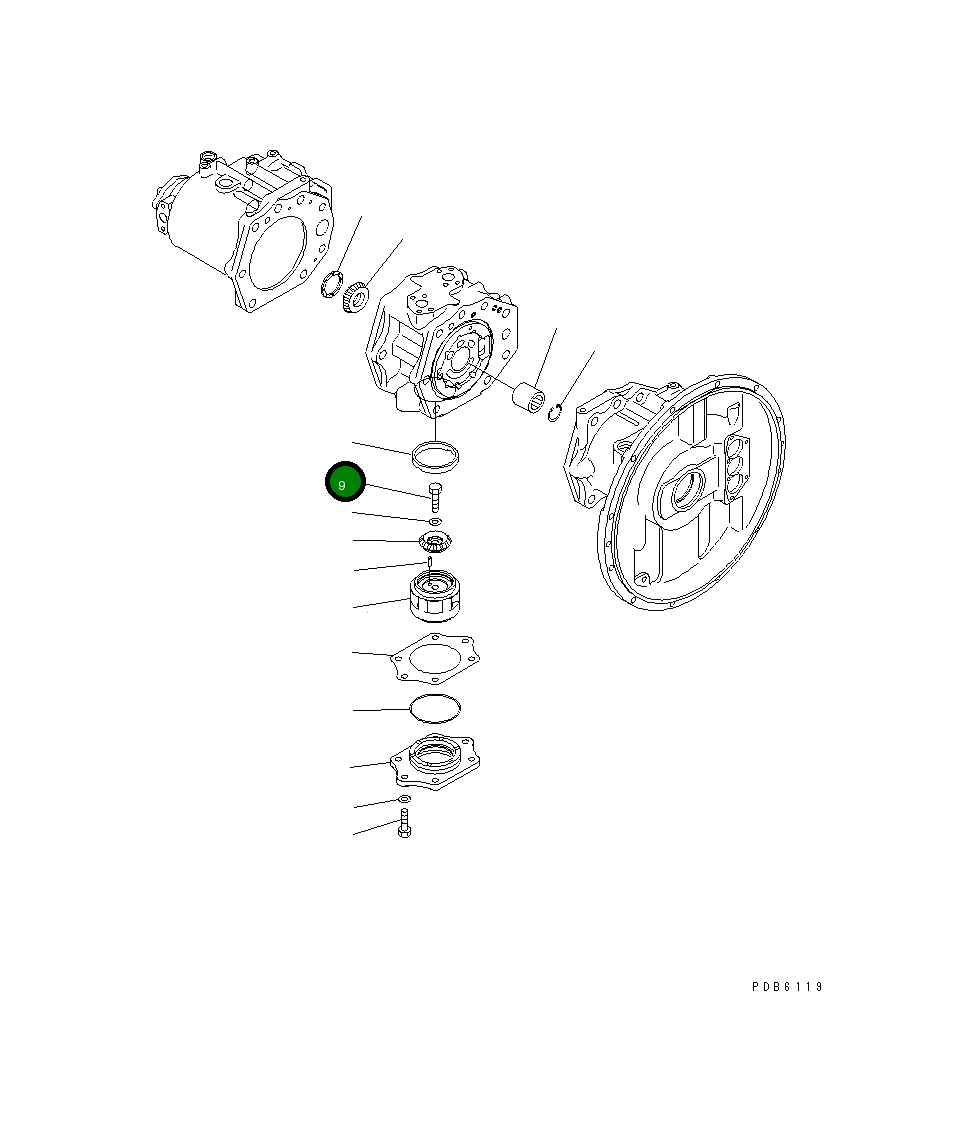 Болт 01010-61440  Komatsu
