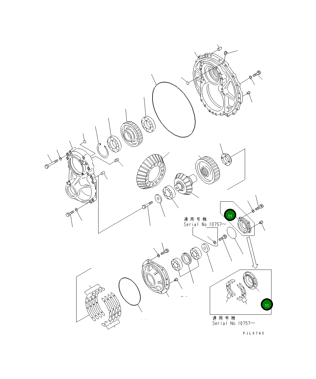 Крышка 198-22-22211 Komatsu