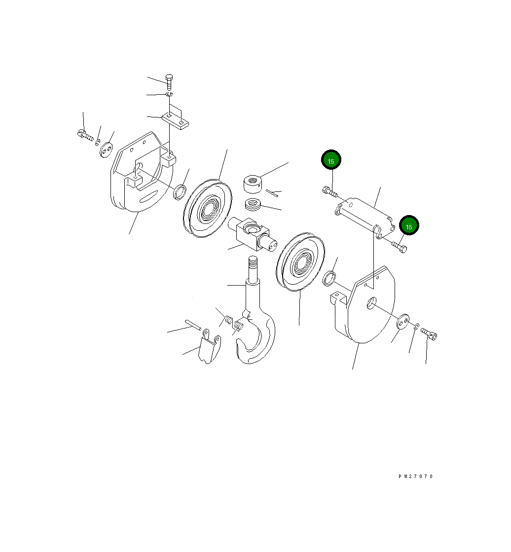 Болт UN711110016 Komatsu