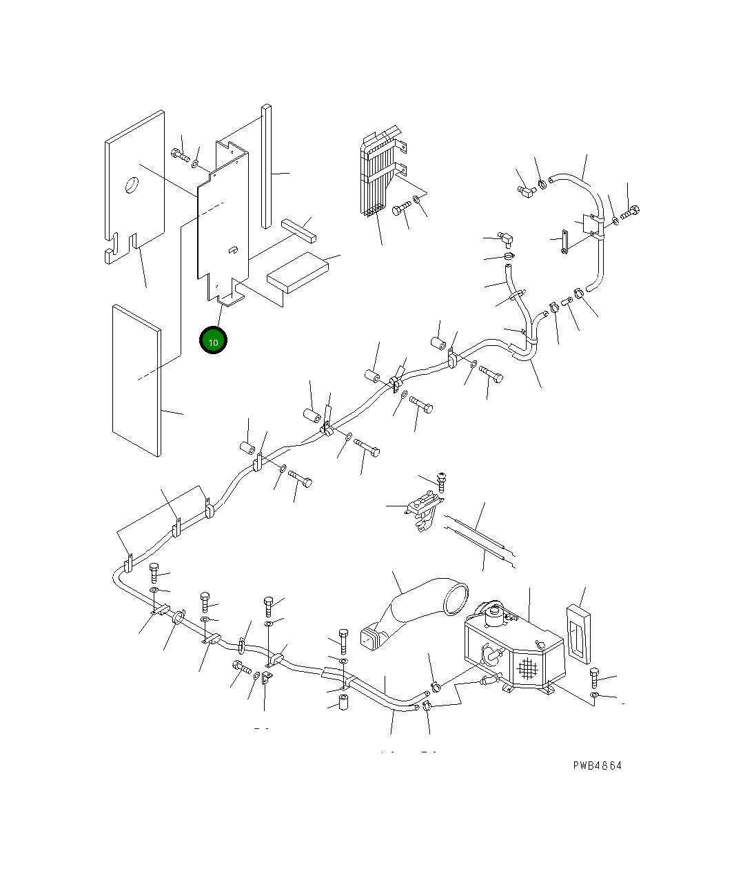 Крышка 208-54-K3250 Komatsu
