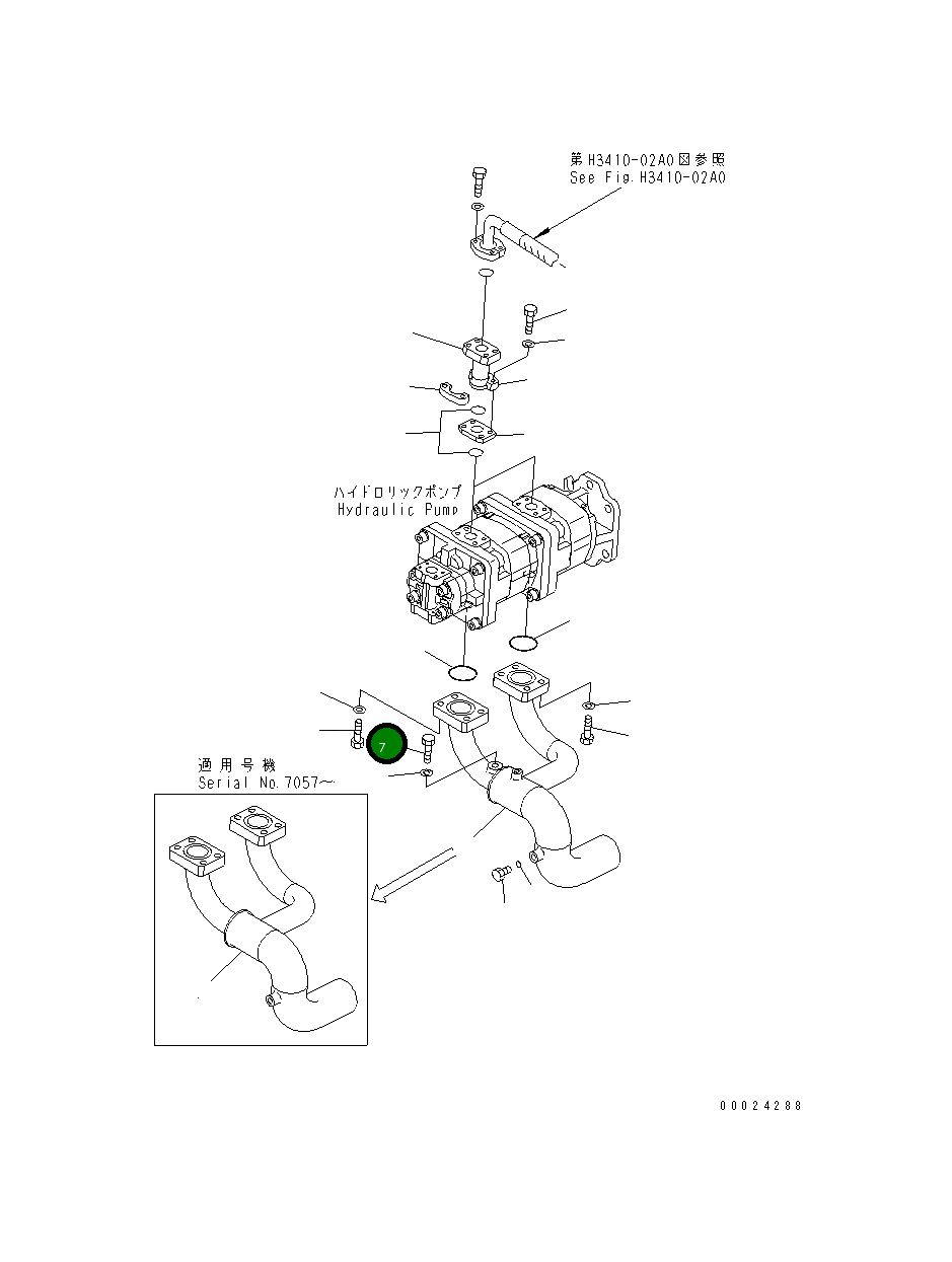 Болт 02030-71225  Komatsu