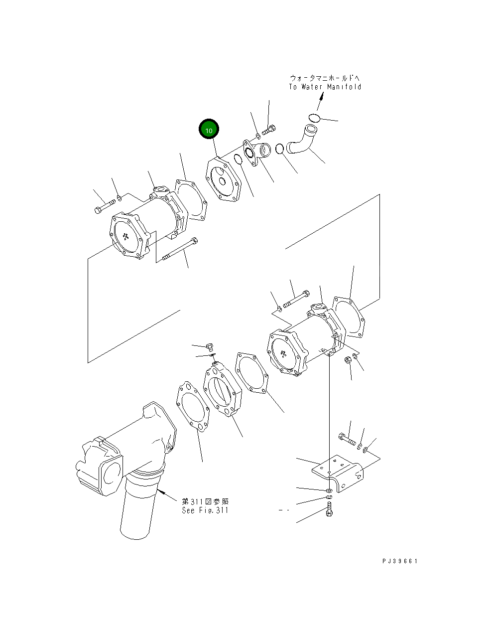 Крышка 6711-61-5510 Komatsu