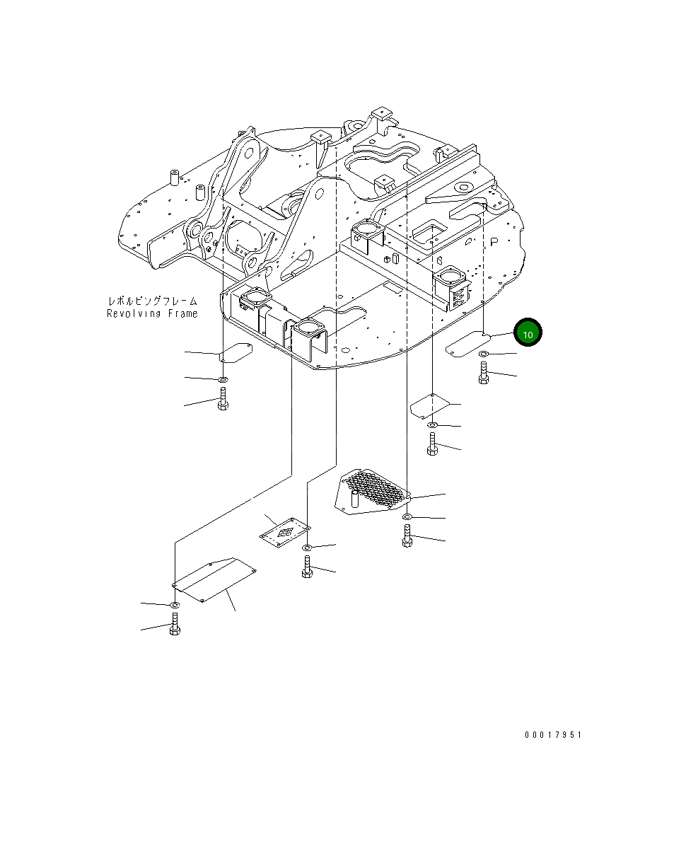 Крышка 22B-54-19920  Komatsu
