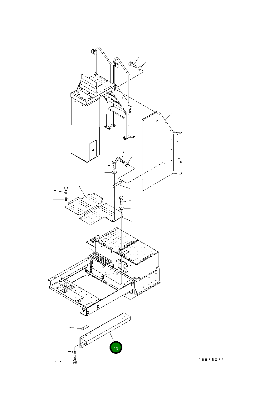 Крышка 21T-54-33462 Komatsu