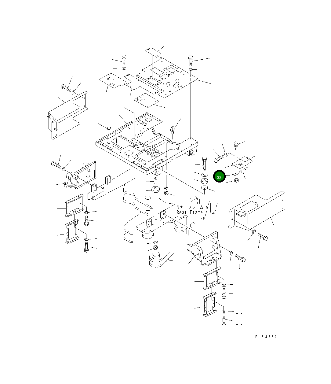 Крышка 235-54-31780  Komatsu