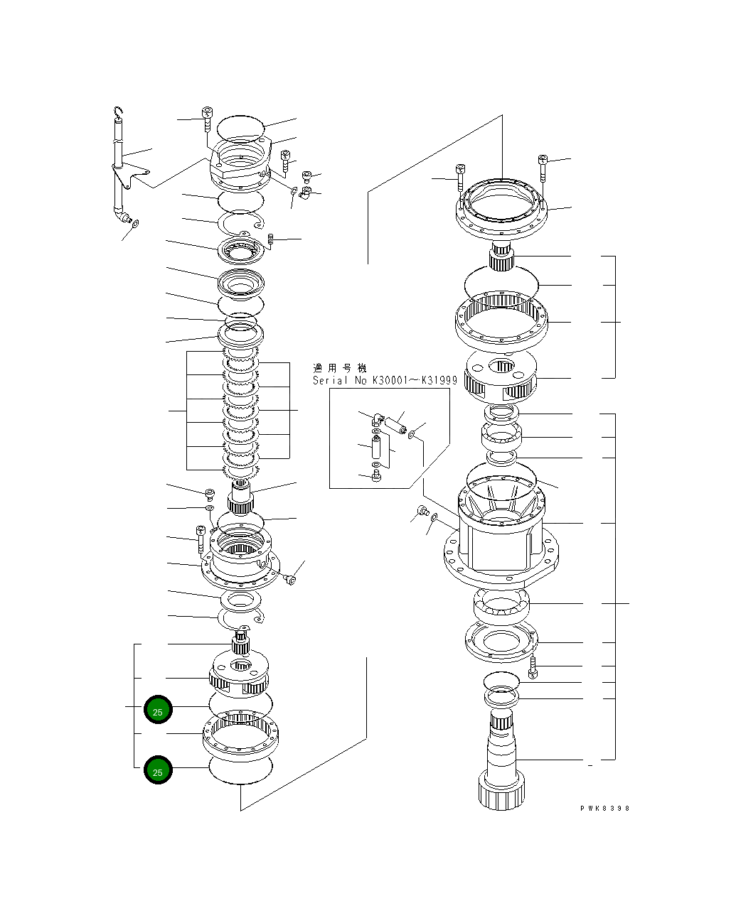 Кольцо уплотнительное (O-Ring) 21P-26-K1310 Komatsu
