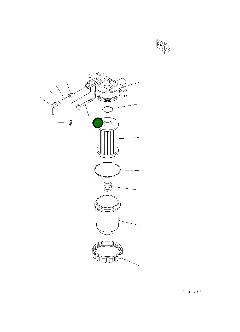 Болт YM26106-080652 Komatsu
