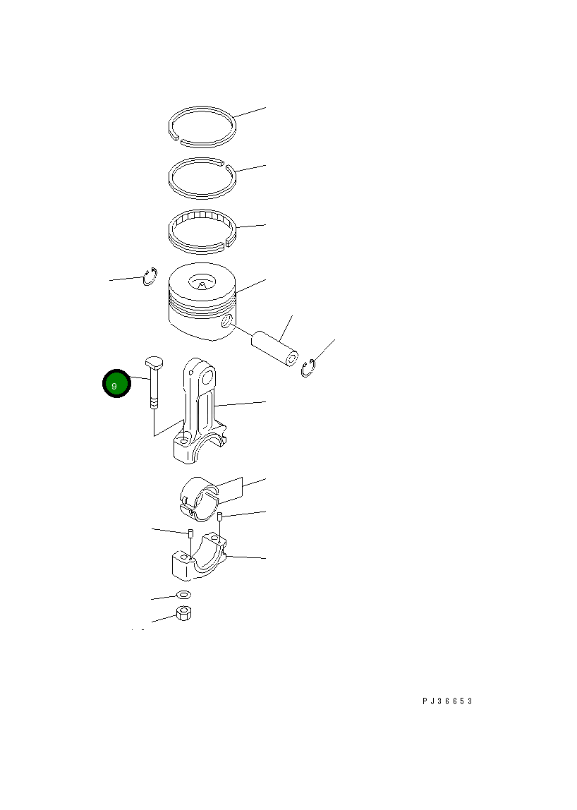 Болт YM114250-23200  Komatsu