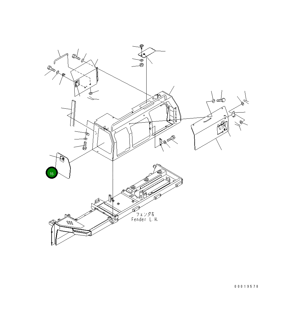 Крышка 17A-54-28721 Komatsu