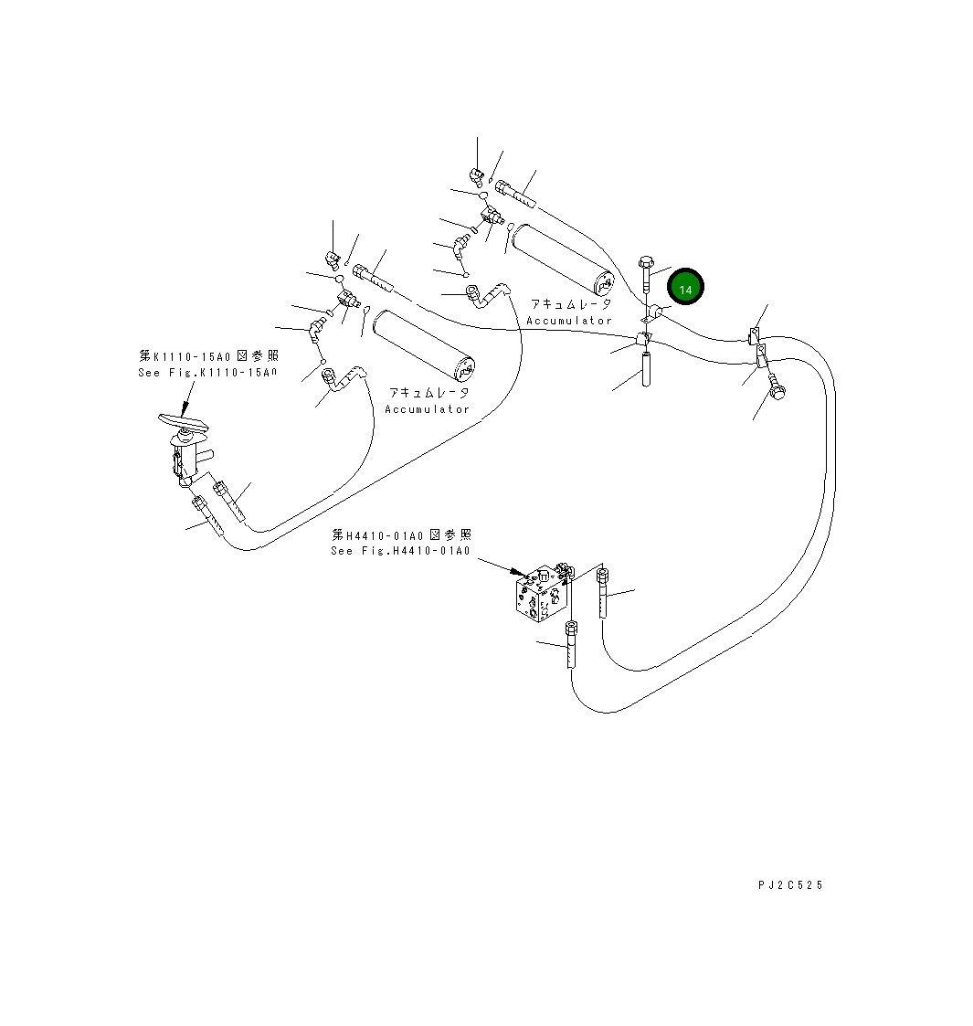 Болт 01436-01040 Komatsu