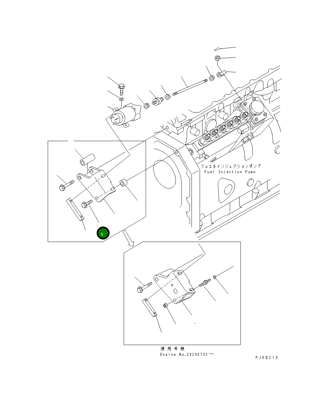 Болт 01435-20835 Komatsu