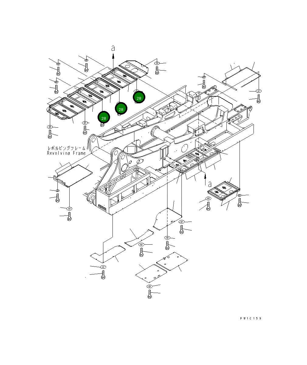 Крышка 21T-54-67620 Komatsu
