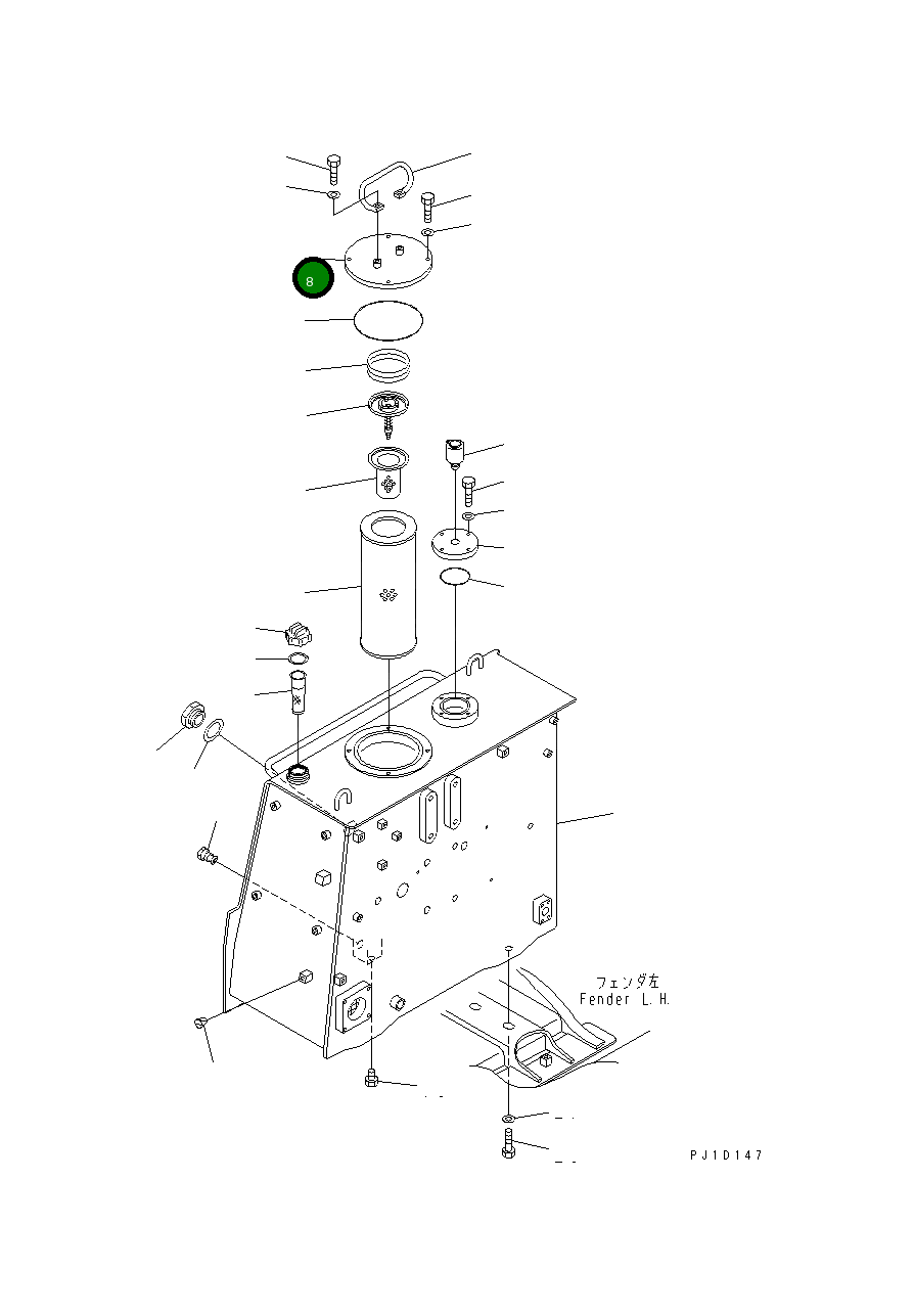 Крышка 198-60-55160 Komatsu