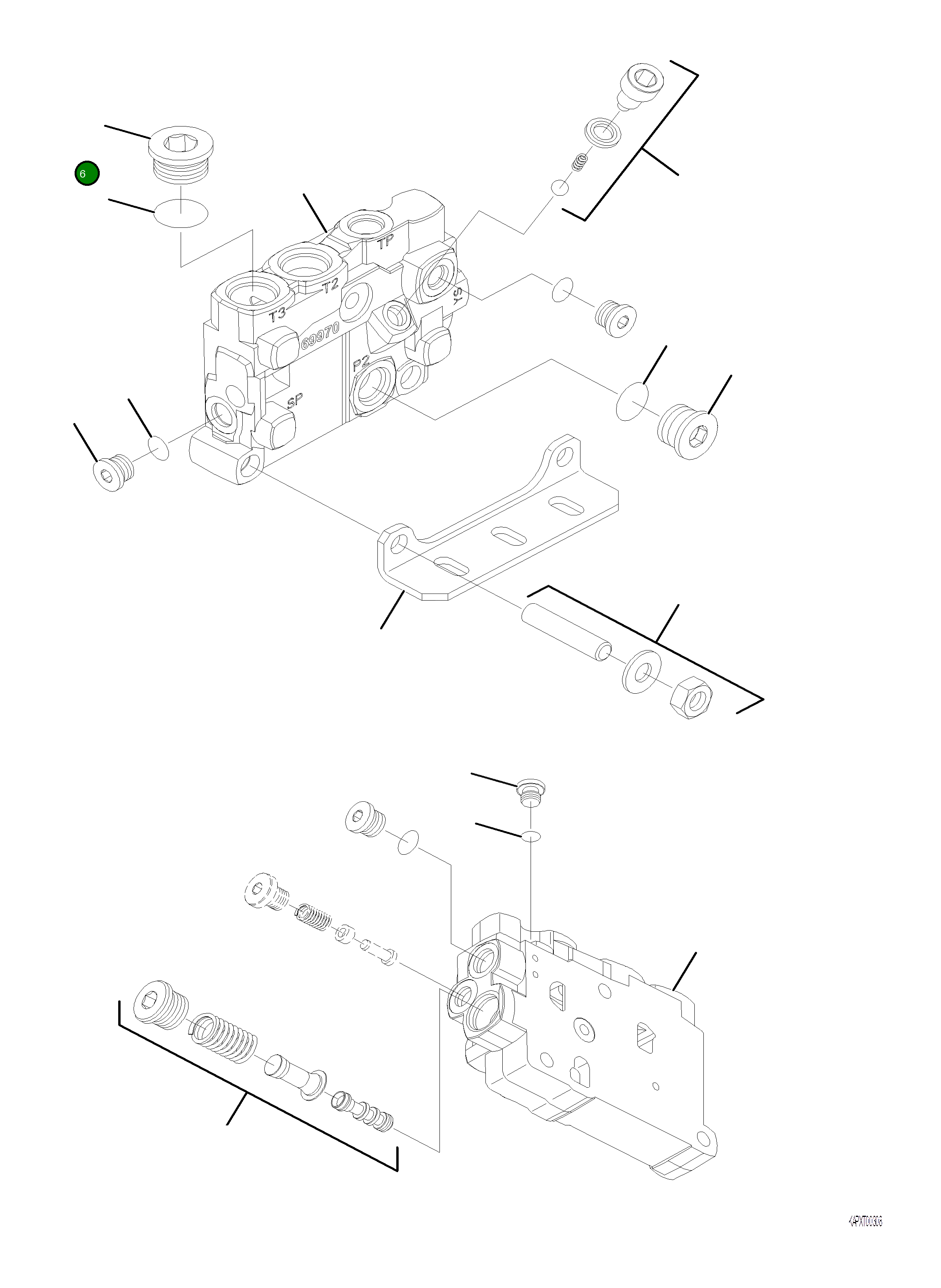 Кольцо уплотнительное (O-Ring) 4A1-60-22296 Komatsu