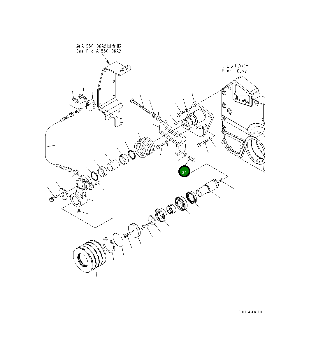 Болт 6245-61-3940  Komatsu