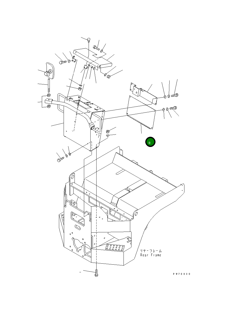 Крышка 258-10-55610 Komatsu