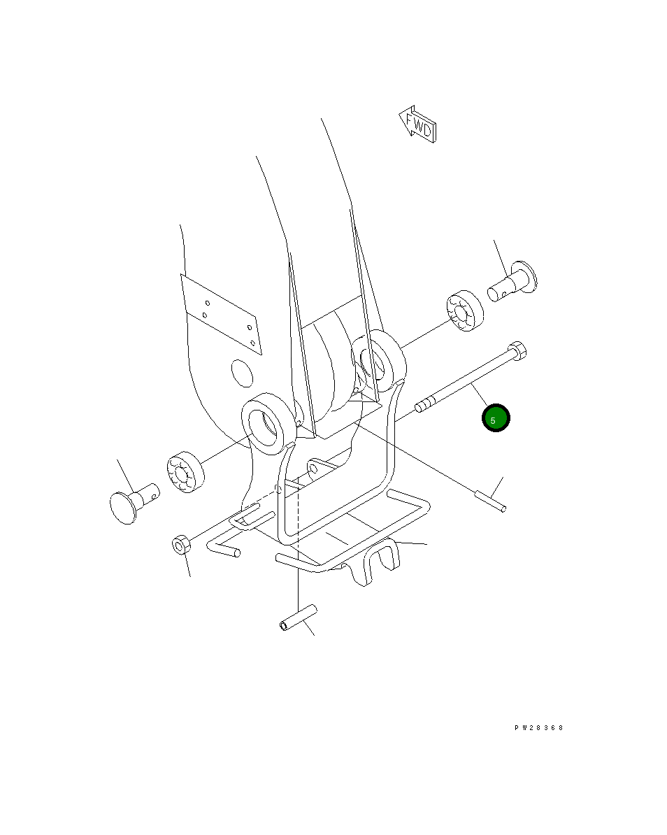 Болт MH21012-10080 Komatsu