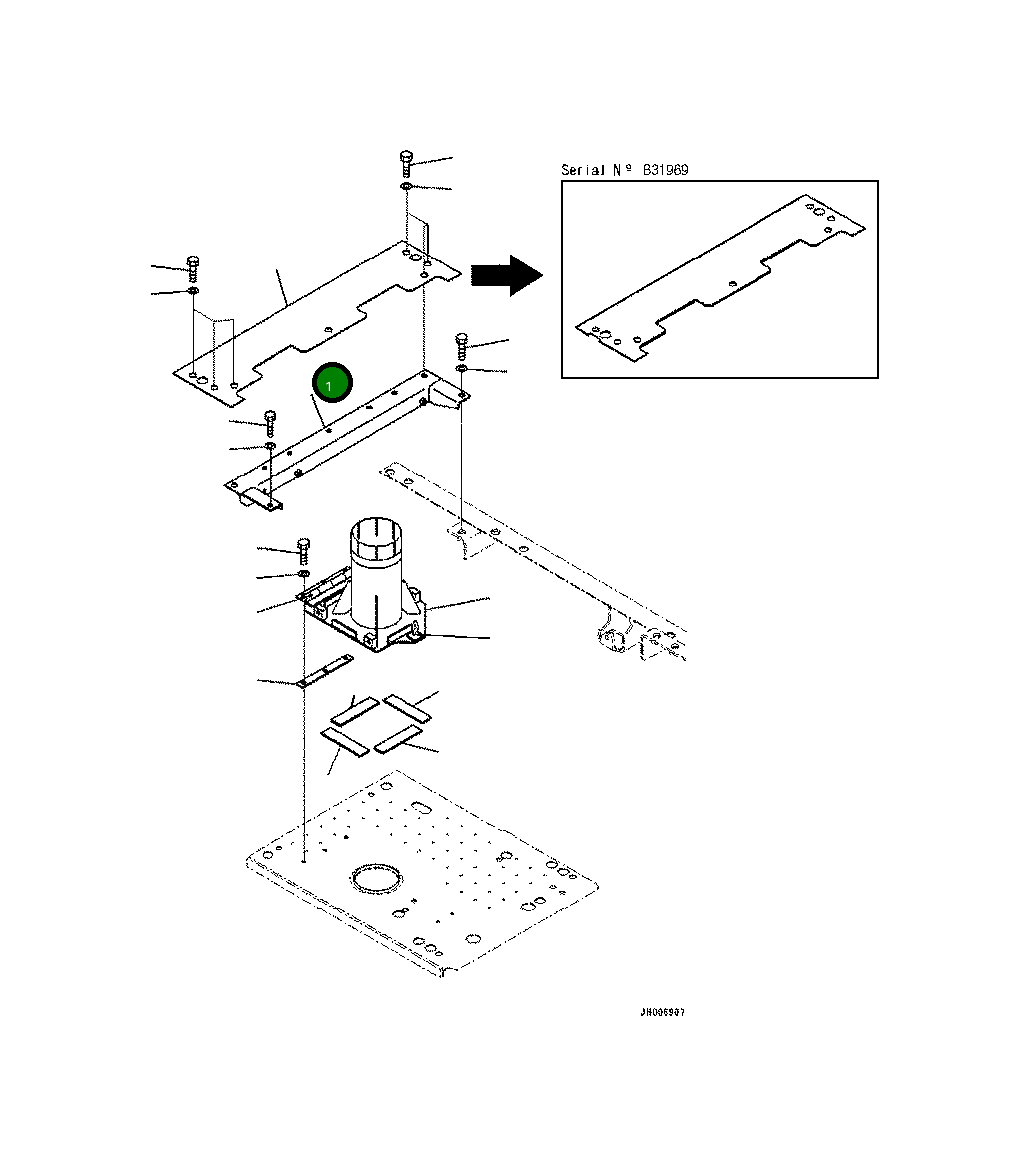 Крышка 20Y-54-B1280 Komatsu