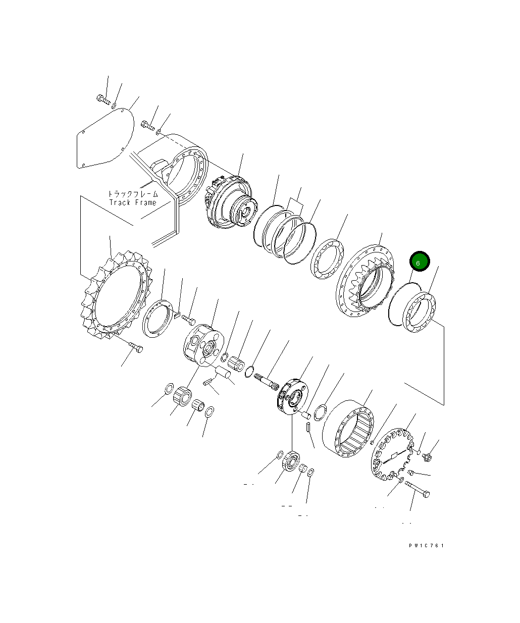 Кольцо уплотнительное (O-Ring) 22U-09-21110 Komatsu