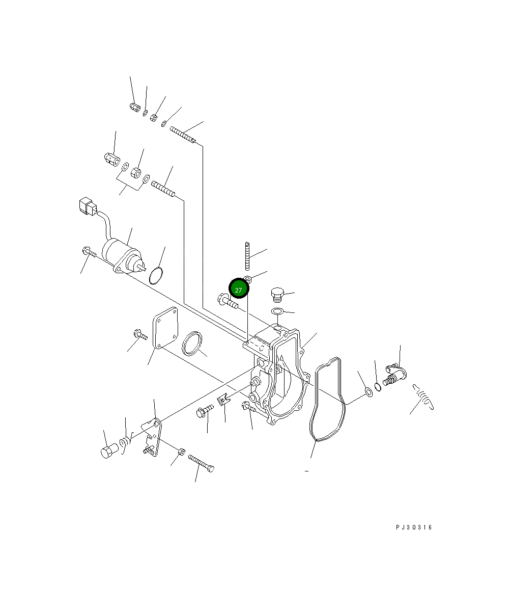 Болт YM129155-61950 Komatsu