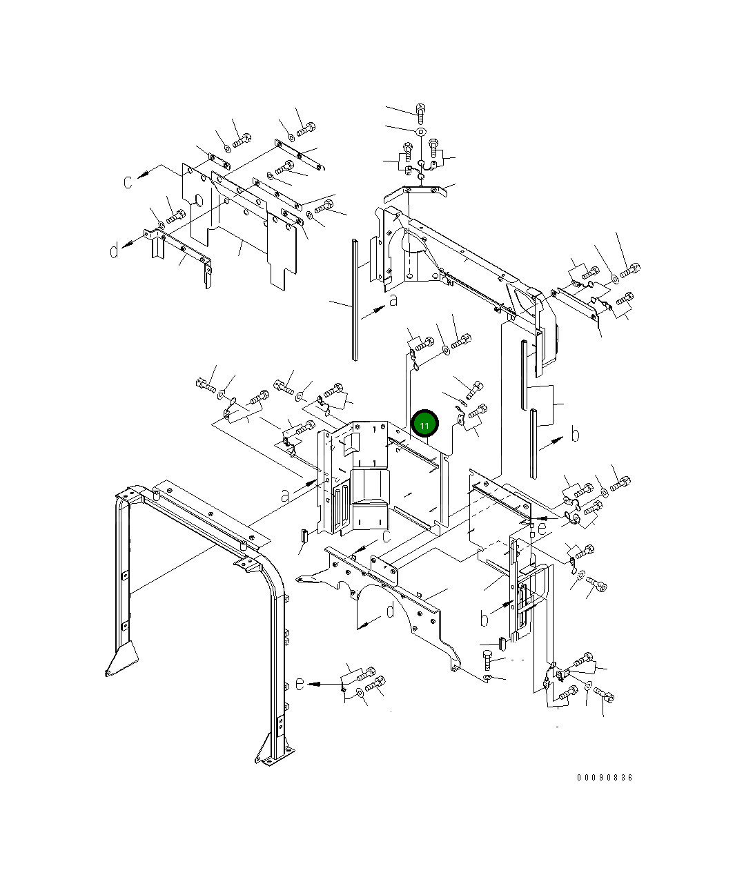 Крышка 421-54-45550  Komatsu