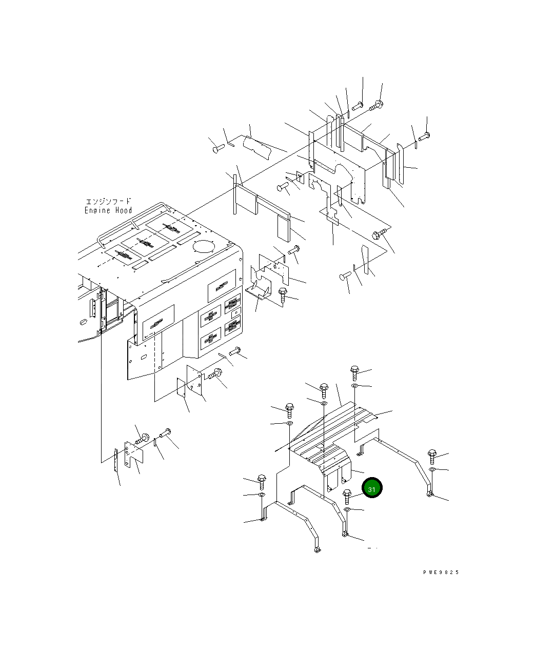 Крышка 426-Z84-3381 Komatsu